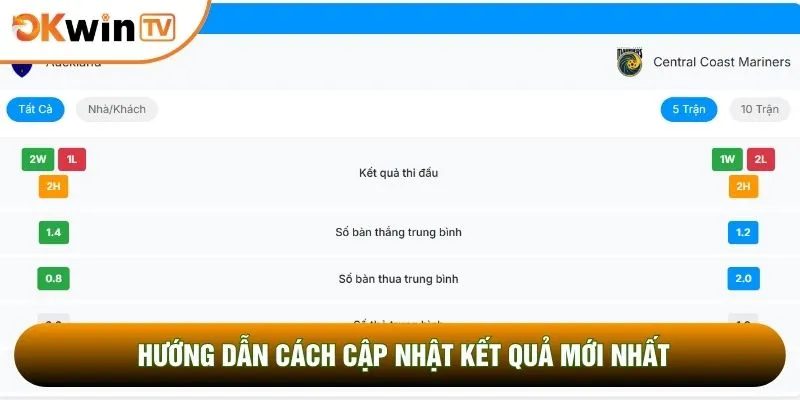Hướng dẫn cách cập nhật kết quả mới nhất